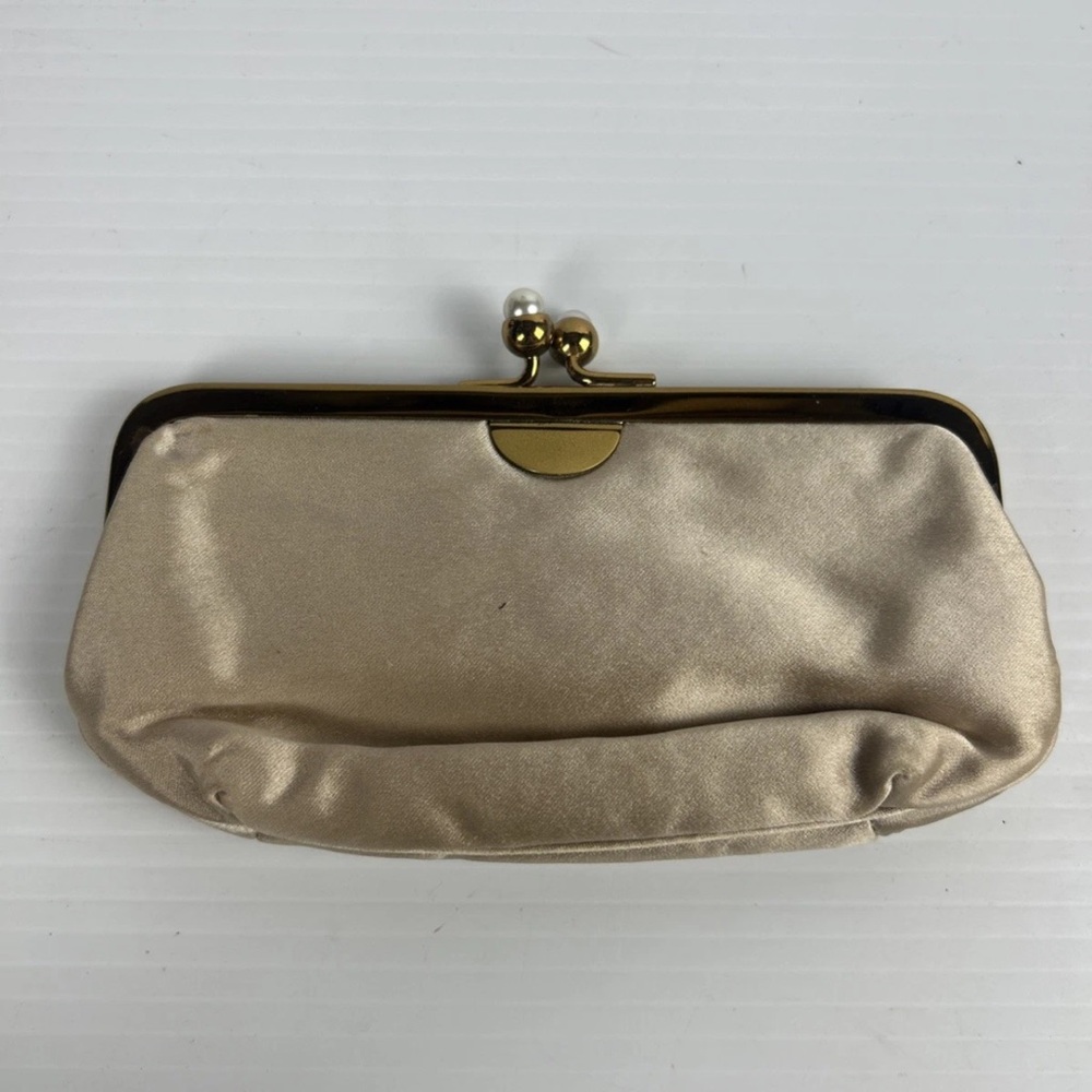 Vintage Morris Moskowitz Crochet / Woven Clutch Purse Ivory Color.